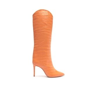 Schutz Maryana Boot in Tangerine